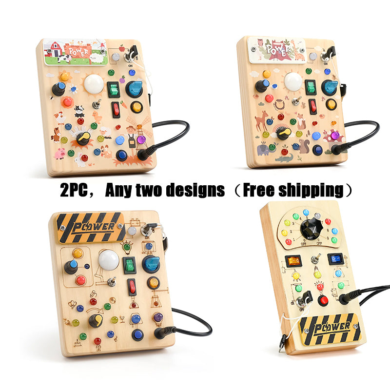 [🔥More affordable, 100% authentic🛍️]Joyreal Montessori Busy Board | LED Sensory Toys for Toddlers 1+
