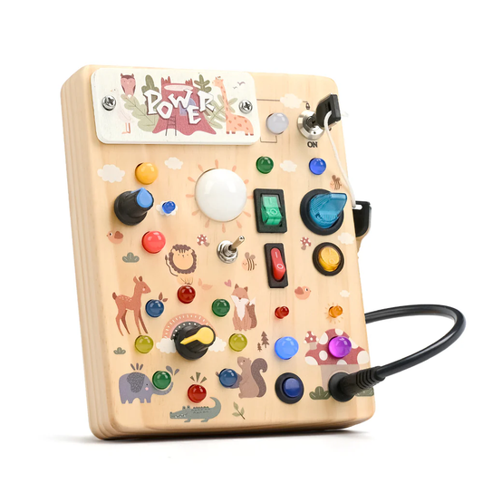 [🔥More affordable, 100% authentic🛍️]Joyreal Montessori Busy Board | LED Sensory Toys for Toddlers 1+