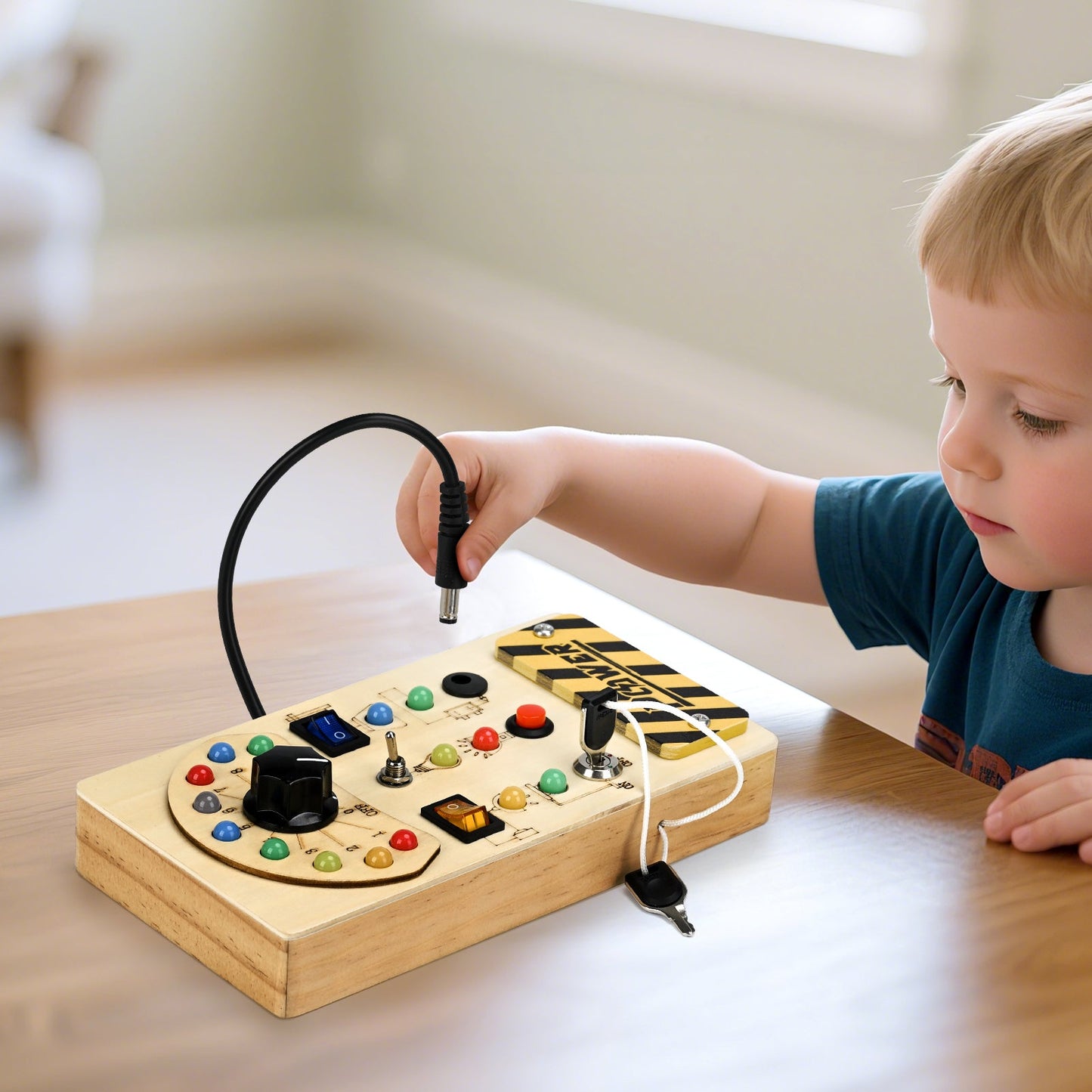 [🔥More affordable, 100% authentic🛍️]Joyreal Montessori Busy Board | LED Sensory Toys for Toddlers 1+