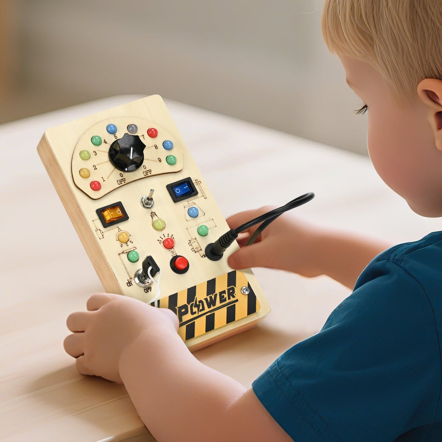 [🔥More affordable, 100% authentic🛍️]Joyreal Montessori Busy Board | LED Sensory Toys for Toddlers 1+